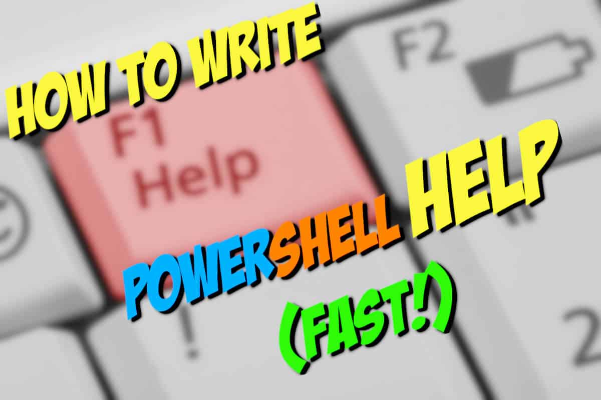 Writing help for powershell function