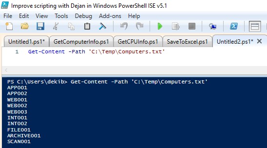 powershell export list to file