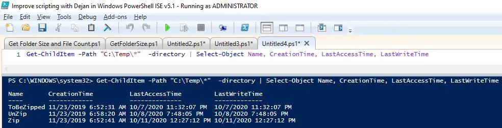 powershell compare folders one at a time