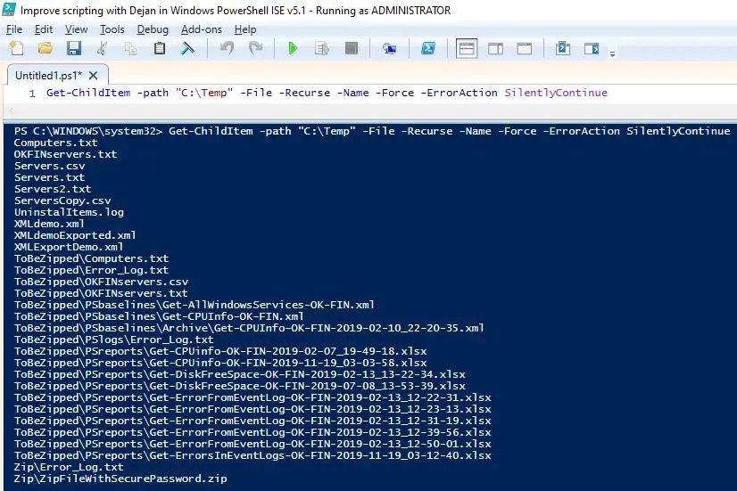 compare folders powershell